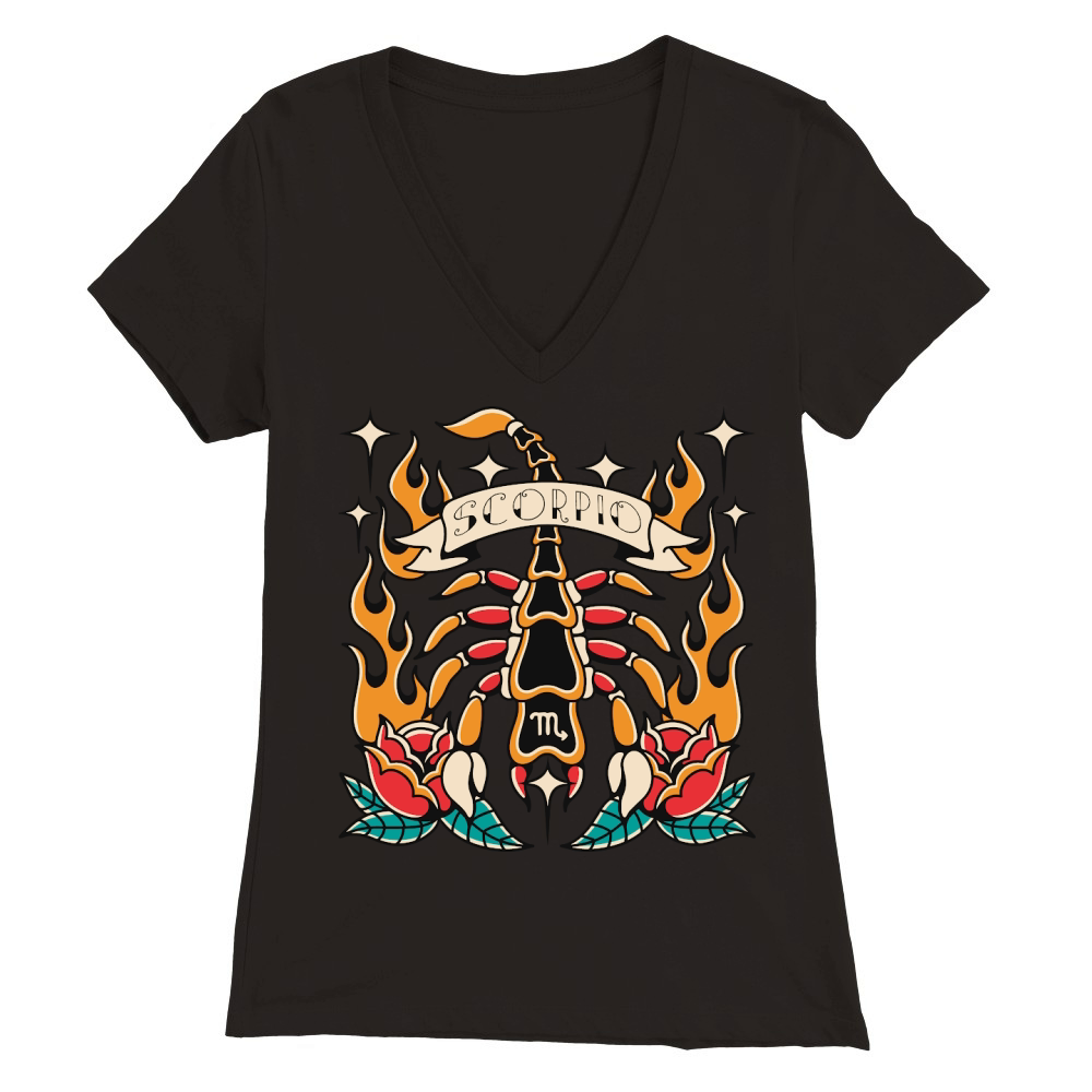 Scorpio Premium Womens V-Neck T-shirt