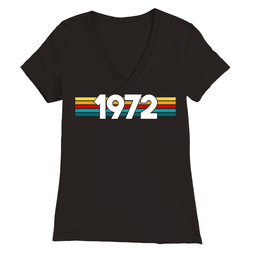 Vintage 1972 - 50 years old - 50th birthday gift Premium Womens V-Neck T-shirt
