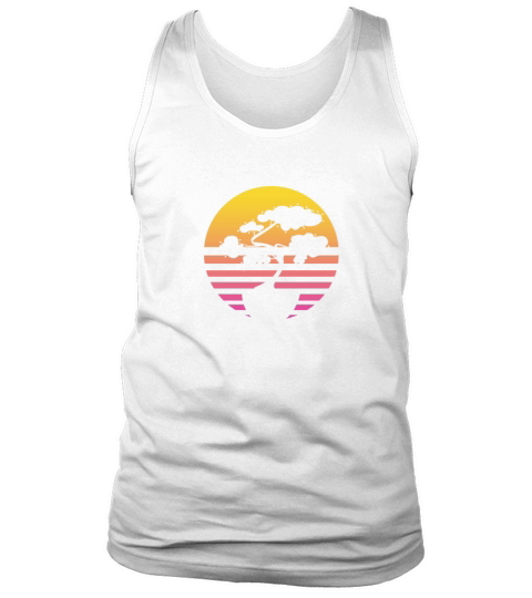 Bonsai Tree Sun Retro Vintage Tank Top Unisex