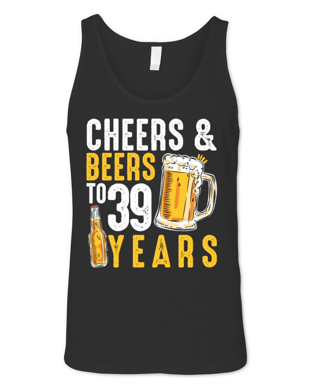 39th Birthday Gifts Drinking Shirt for Men or Unisex Jersey Tank