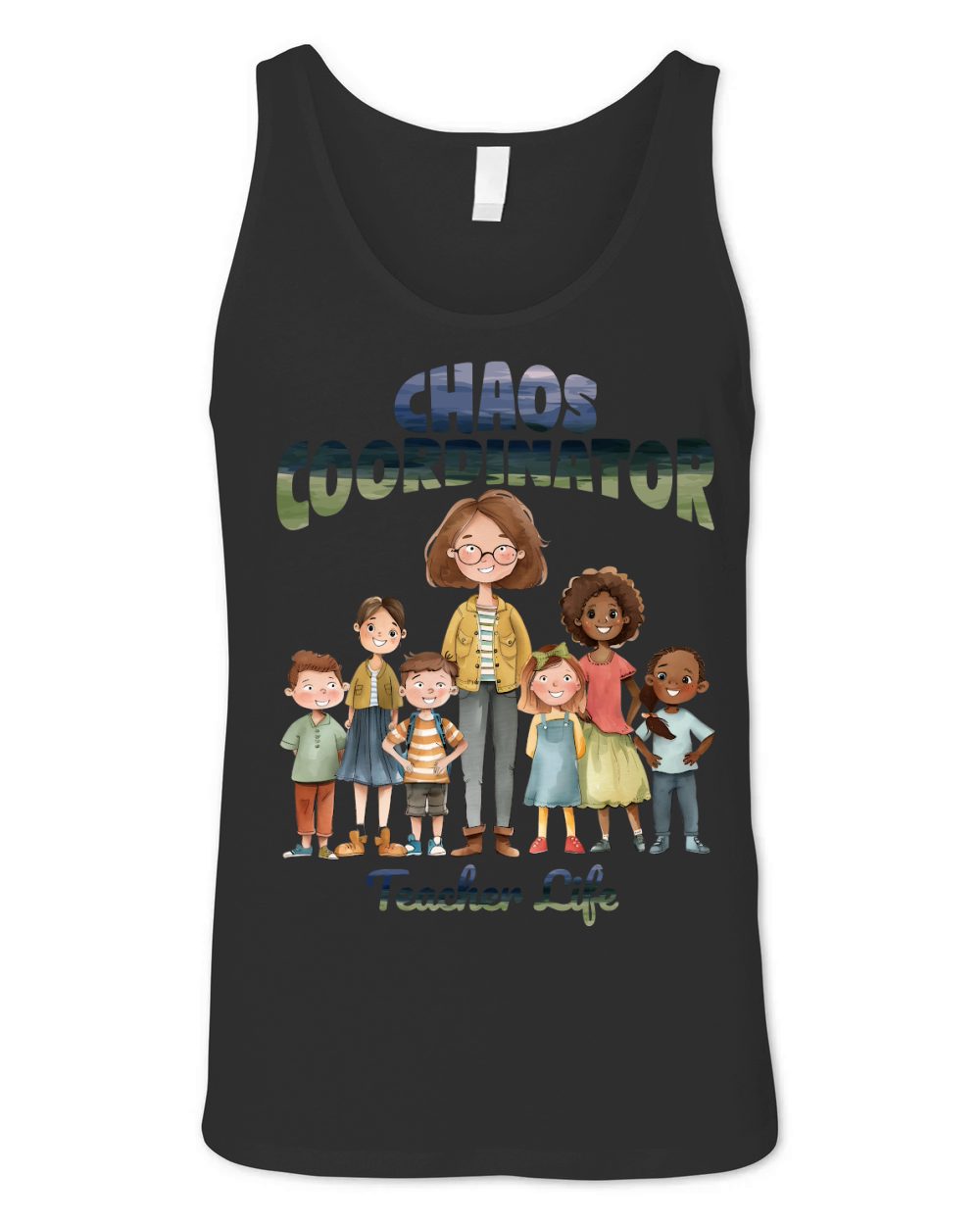 Chaos Coordinator   Teacher Life Unisex Jersey Tank