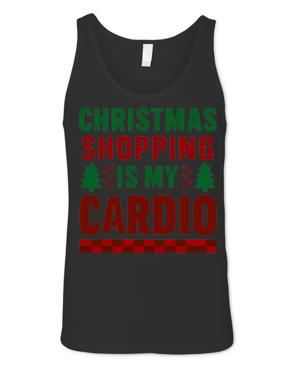 Christmas Shopping Is My Cardio Christmas Unisex Jersey Tank