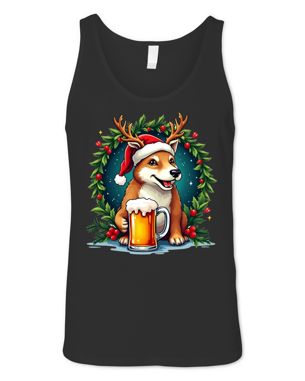 Funny Animal Beer Christmas Sublimation 6 09 Unisex Jersey Tank