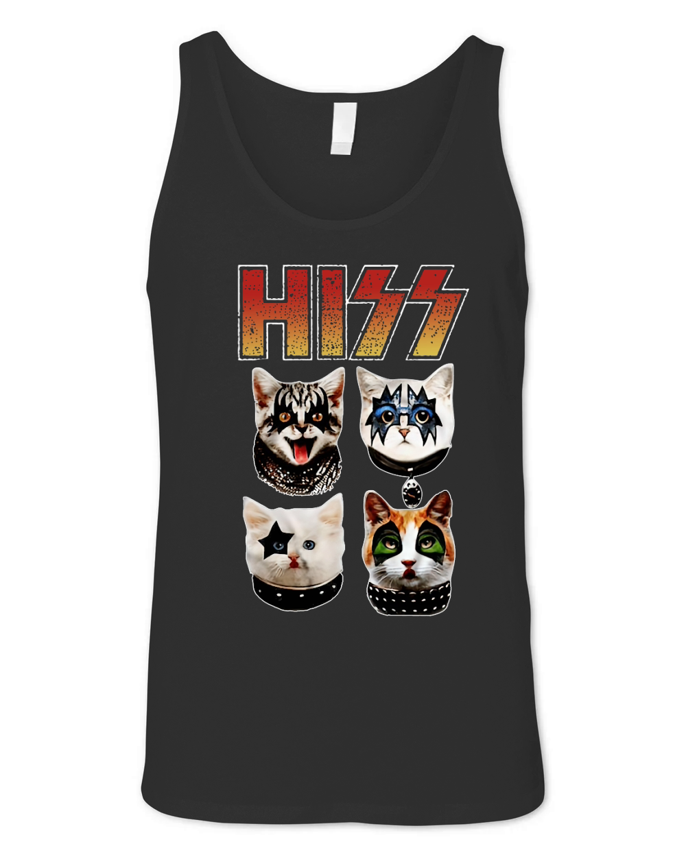 Hiss Rock Band Kiss Cat Unisex Jersey Tank