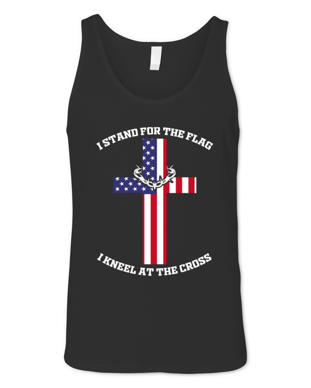 I Stand for The Flag I Kneel for The Cross Unisex Jersey Tank