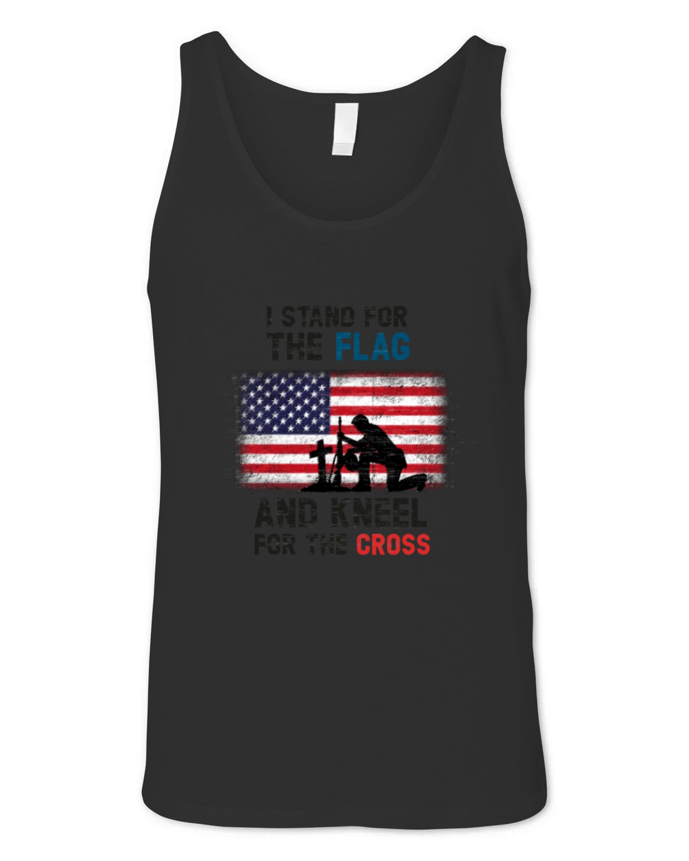 I Stand for the Flag I Kneel for the Cross Unisex Jersey Tank