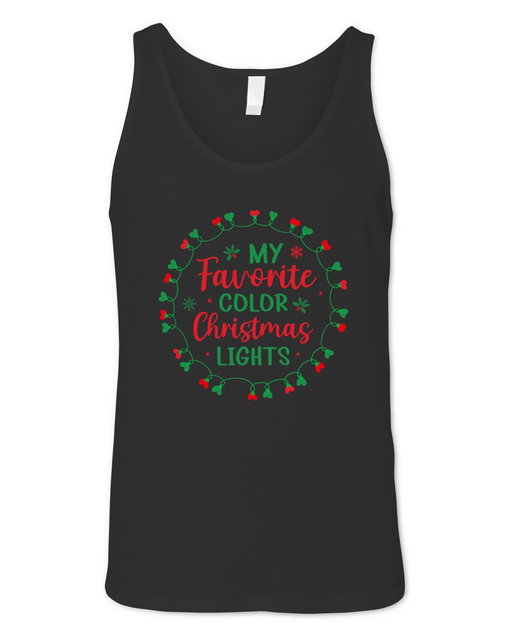 My favorite color christmas lights Unisex Jersey Tank