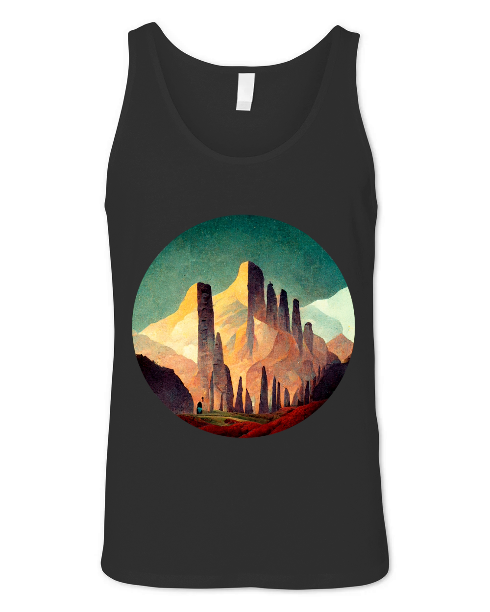 Retro Vintage Mountain Unisex Jersey Tank