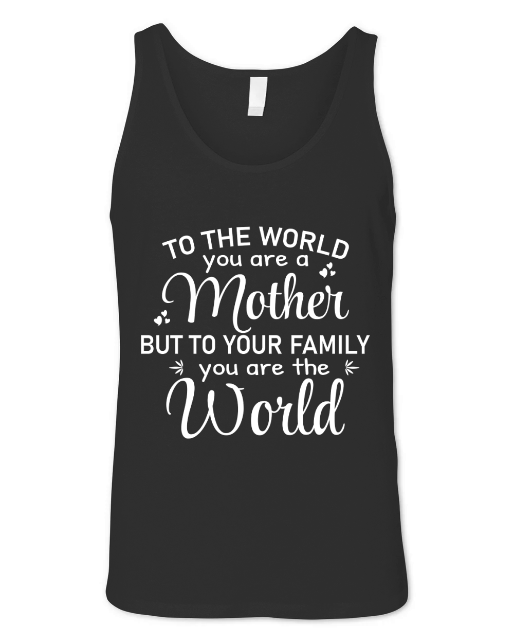 To The World You are a Mother But To Your Family you are the World 1 Unisex Jersey Tank