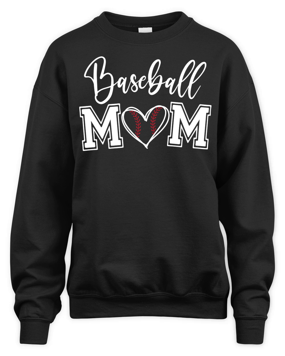 Baseball Mom White Unisex Premium Crewneck Sweatshirt