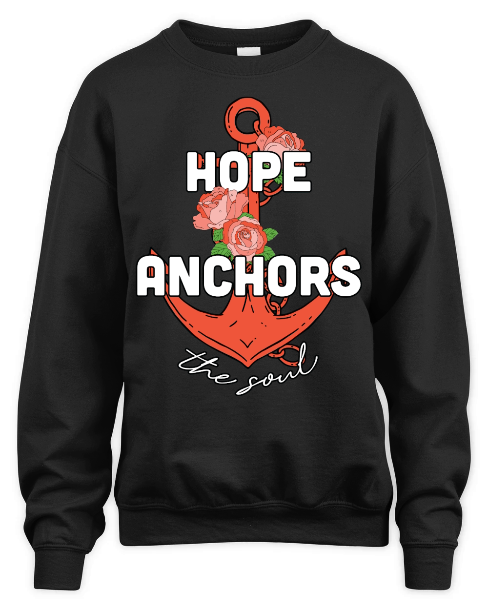 Hope Anchors the Soul Flora Unisex Premium Crewneck Sweatshirt