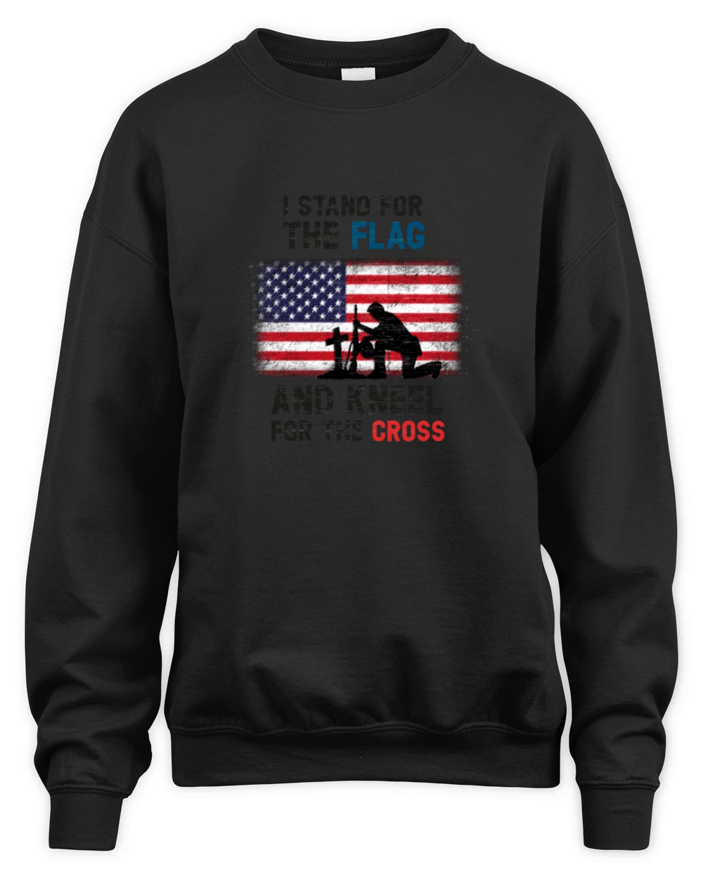 I Stand for the Flag I Kneel for the Cross Unisex Premium Crewneck Sweatshirt