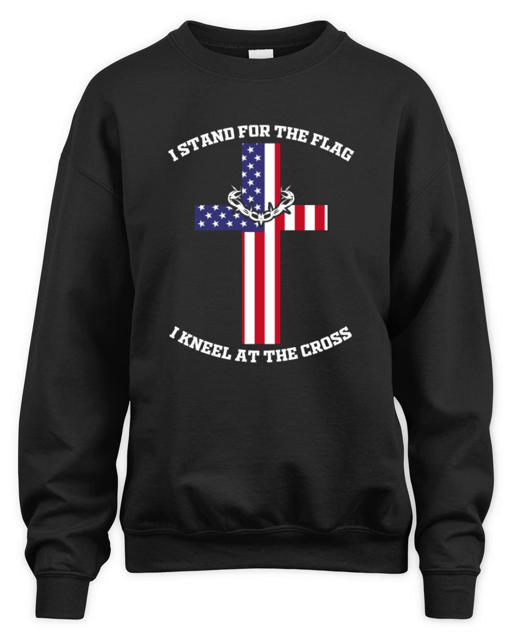 I Stand for The Flag I Kneel for The Cross Unisex Premium Crewneck Sweatshirt