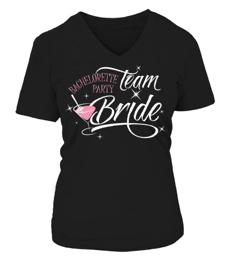 bachelorette party team bride V-neck T-Shirt Woman
