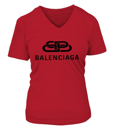 Balenciaga Oversized BB Logo V-neck T-Shirt Woman