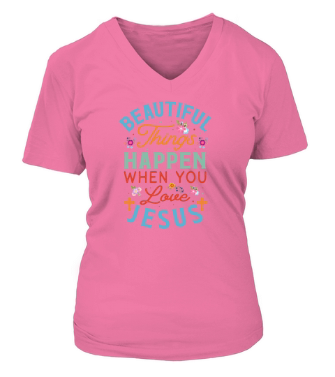 Beautiful Things Happen, Jesus Back V-neck T-Shirt Woman