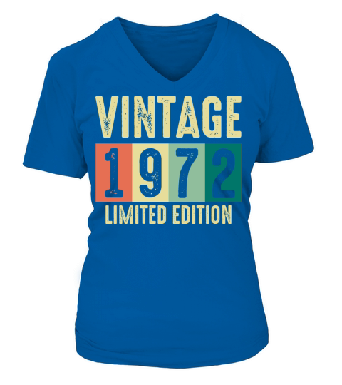 Vintage 1972 - 50 years old - 50th birthday gift V-neck T-Shirt Woman