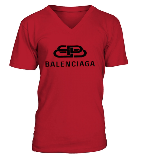 Balenciaga Oversized BB Logo V-Neck T-shirt