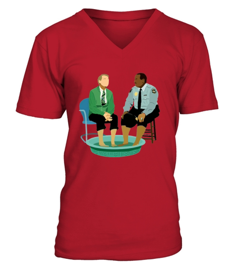 Mr Rogers Officer Clemmons Pool V-Neck T-shirt