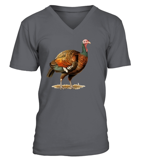 Thanksgiving Funny Turkey 02 V-Neck T-shirt