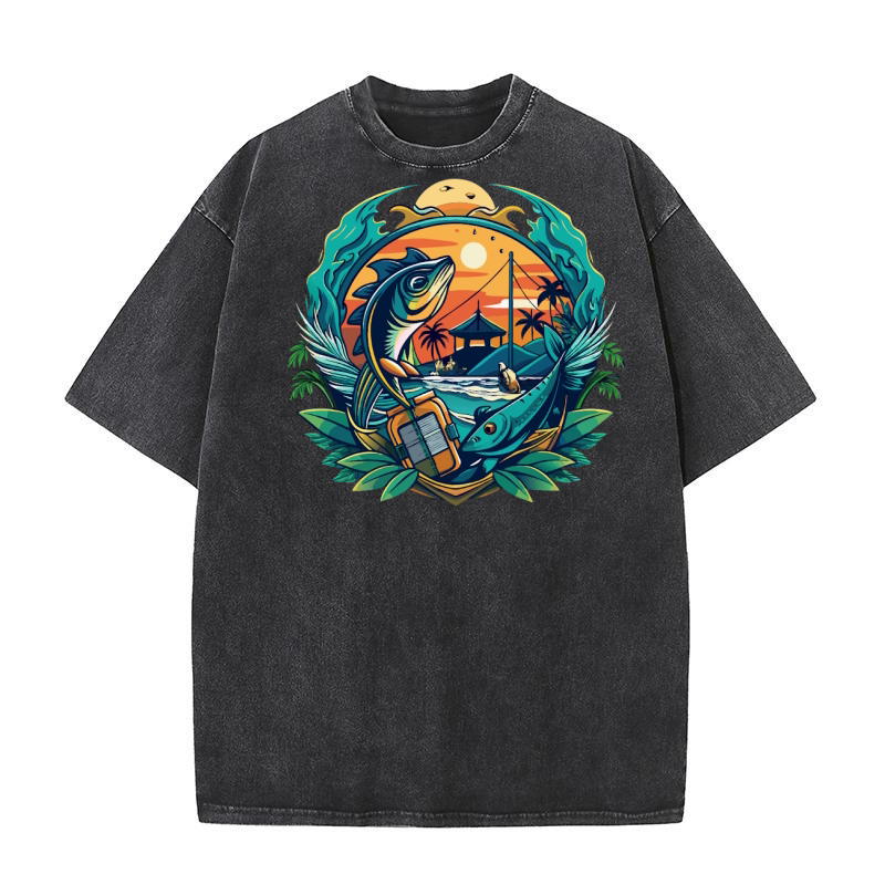 b fishing Washed T-Shirt