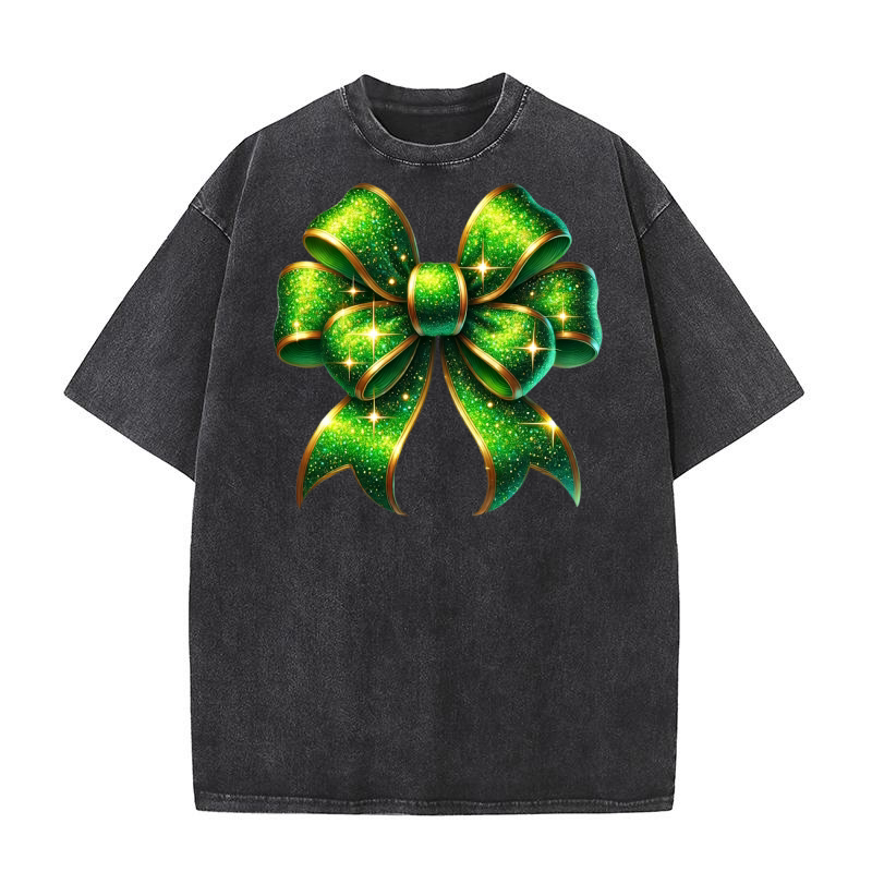 Christmas Coquette Bow 9 05 Washed T-Shirt