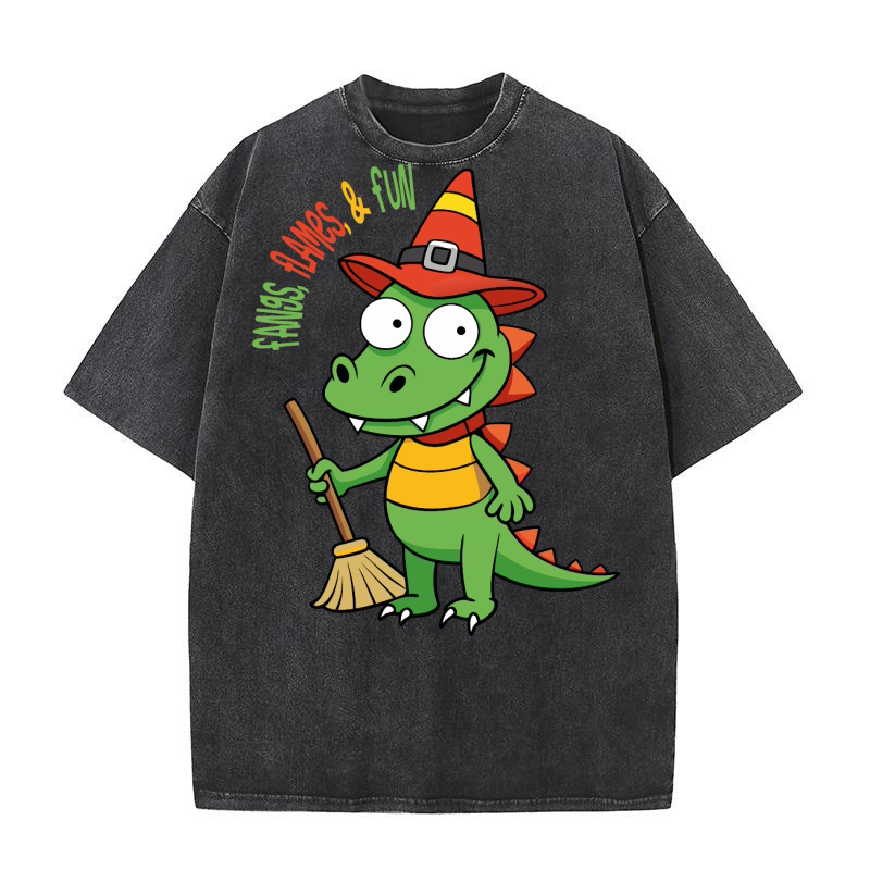 Fangs flamps,& fun Washed T-Shirt