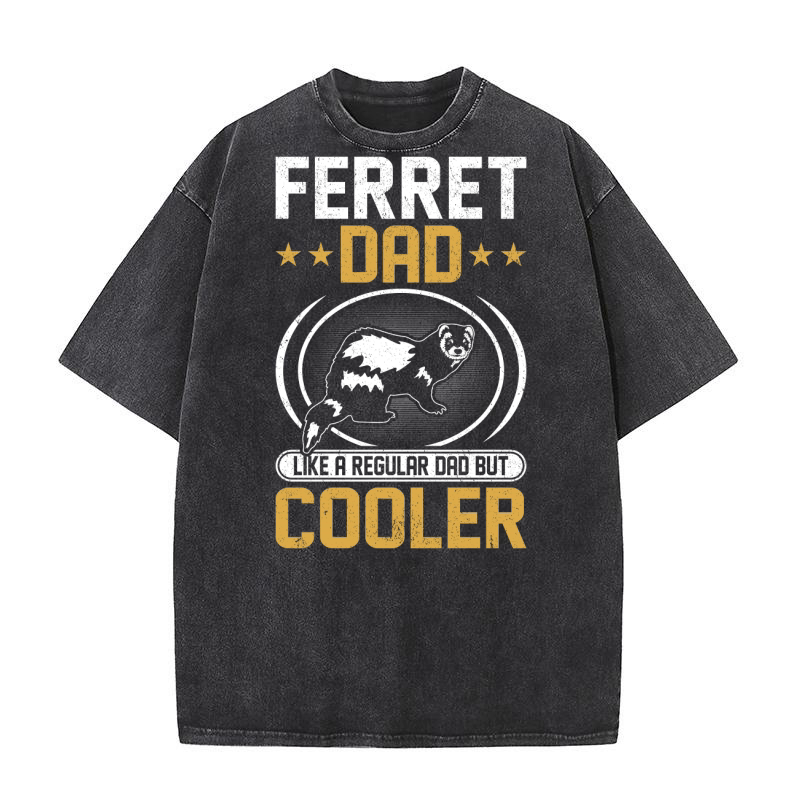 Ferret dad like a regular dad but cooler (4) Washed T-Shirt