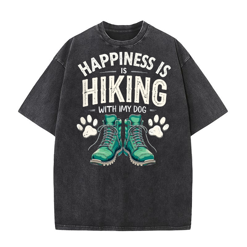 Happiness is hiking Washed T-Shirt