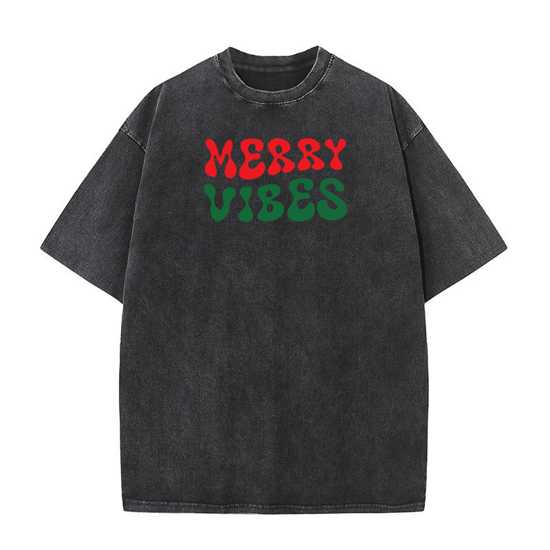 Merry Vibes 9 Washed T-Shirt