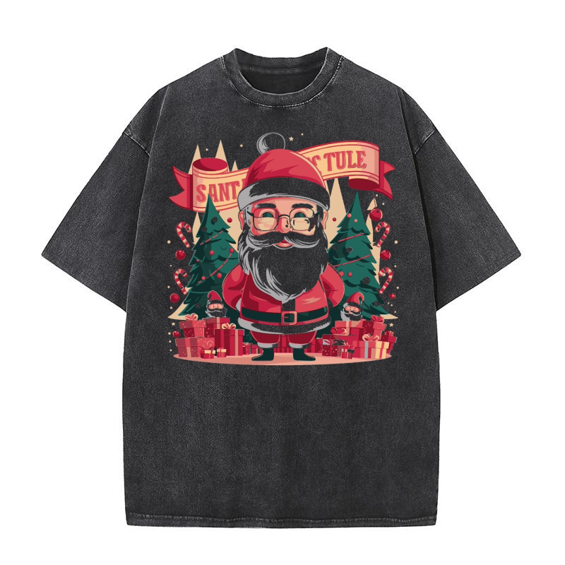 Santa Cluse illustration vector graphic Washed T-Shirt