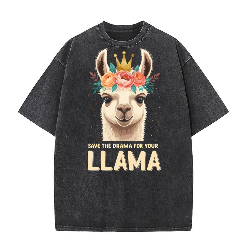 Save the drama for your llama Washed T-Shirt