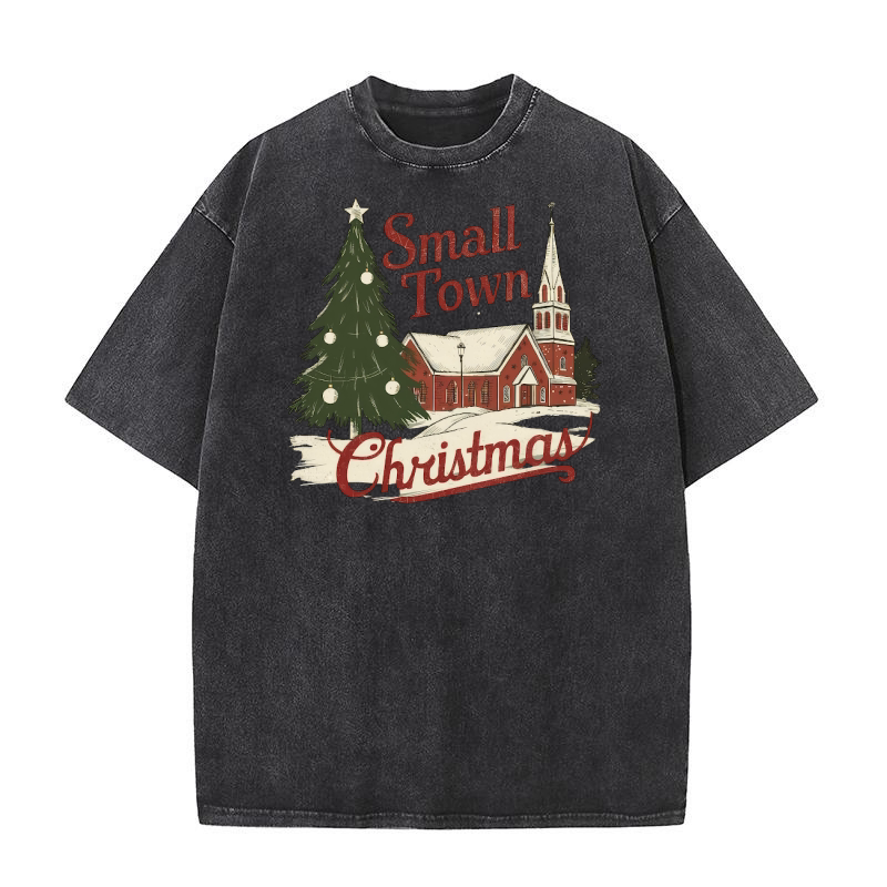 Small town christmas 1 Washed T-Shirt