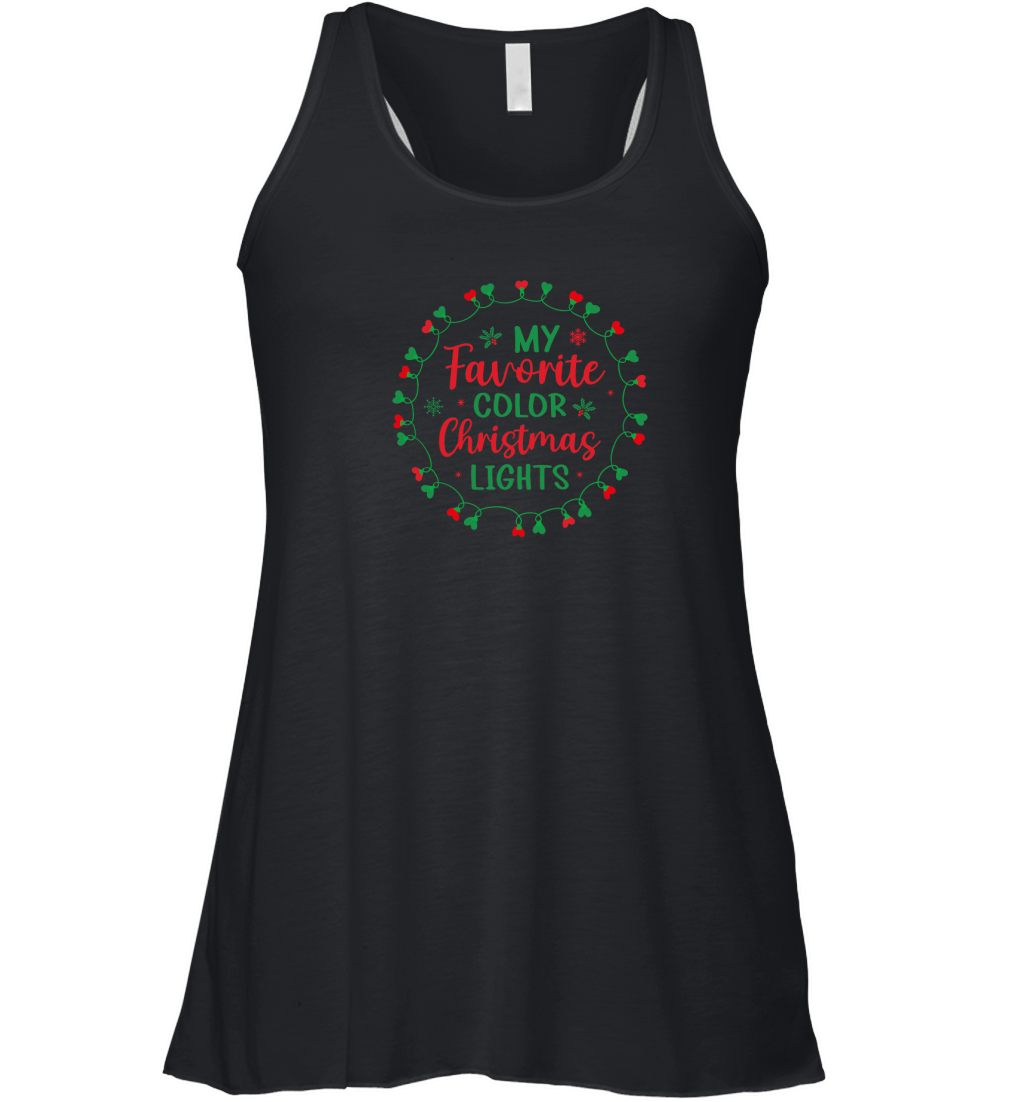 My favorite color christmas lights Women's Flowy Tank Top