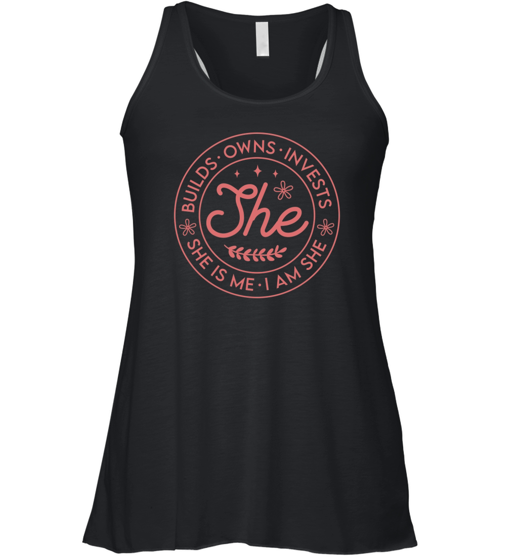 She Builds Owns Invests 2 Women's Flowy Tank Top