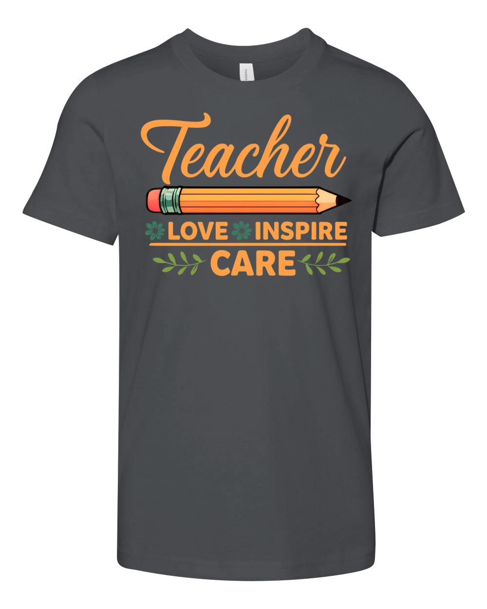 Teacher Love Inspire Care Youth Unisex Jersey Tee