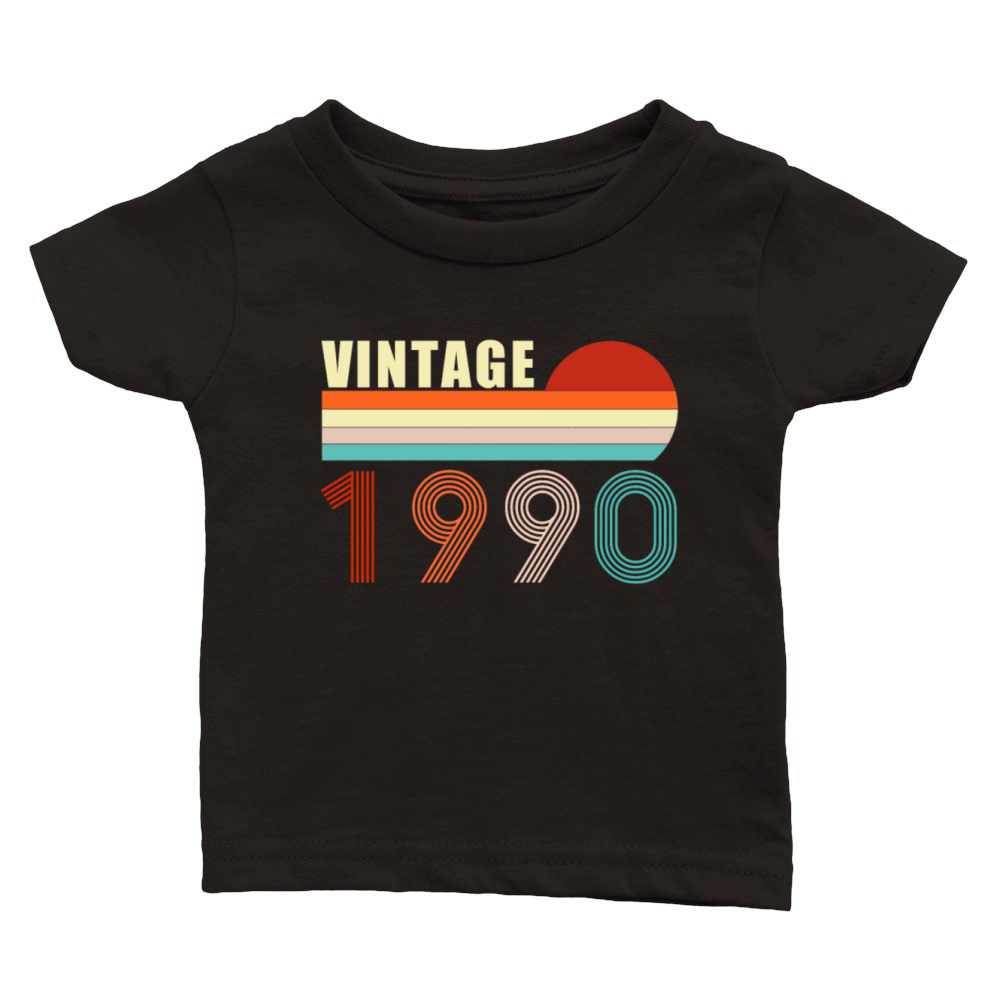 31th Birthday Gift - Vintage 1990 Classic Baby Crewneck T-shirt
