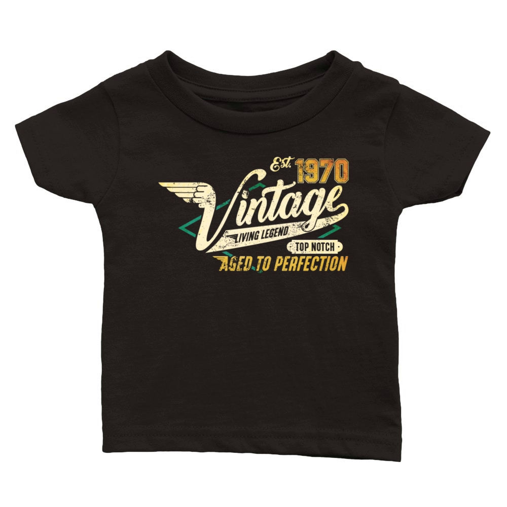 Vintage 1970 birthday gifts for men women bday Classic Baby Crewneck T-shirt