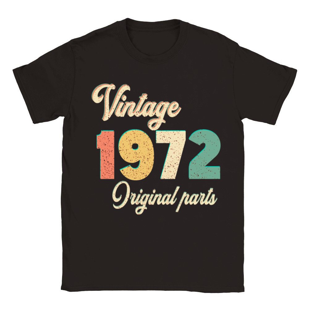 vintage 1972 original parts birthday gift idea Classic Kids Crewneck T-shirt