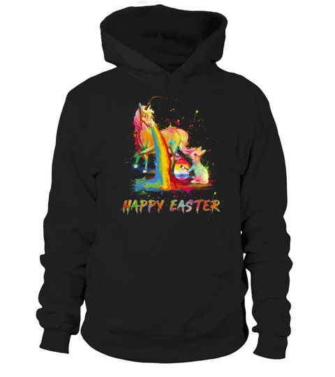 Happy Easter Unicorn Bunny Easter Day Hoodie Unisex