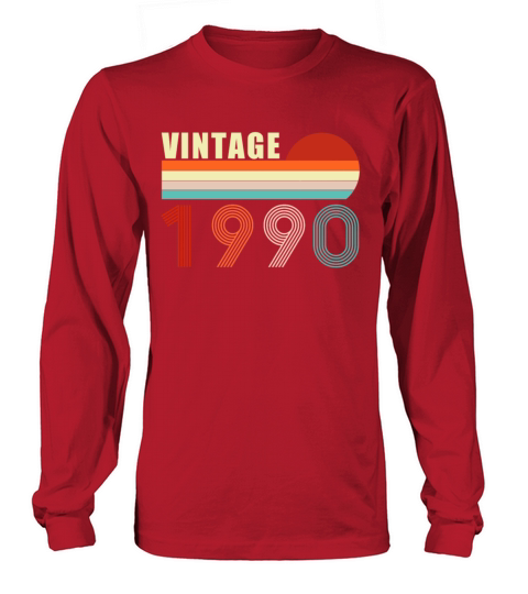 31th Birthday Gift - Vintage 1990 Long sleeved Unisex