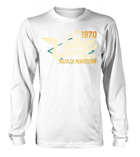 Vintage 1970 birthday gifts for men women bday Long sleeved Unisex