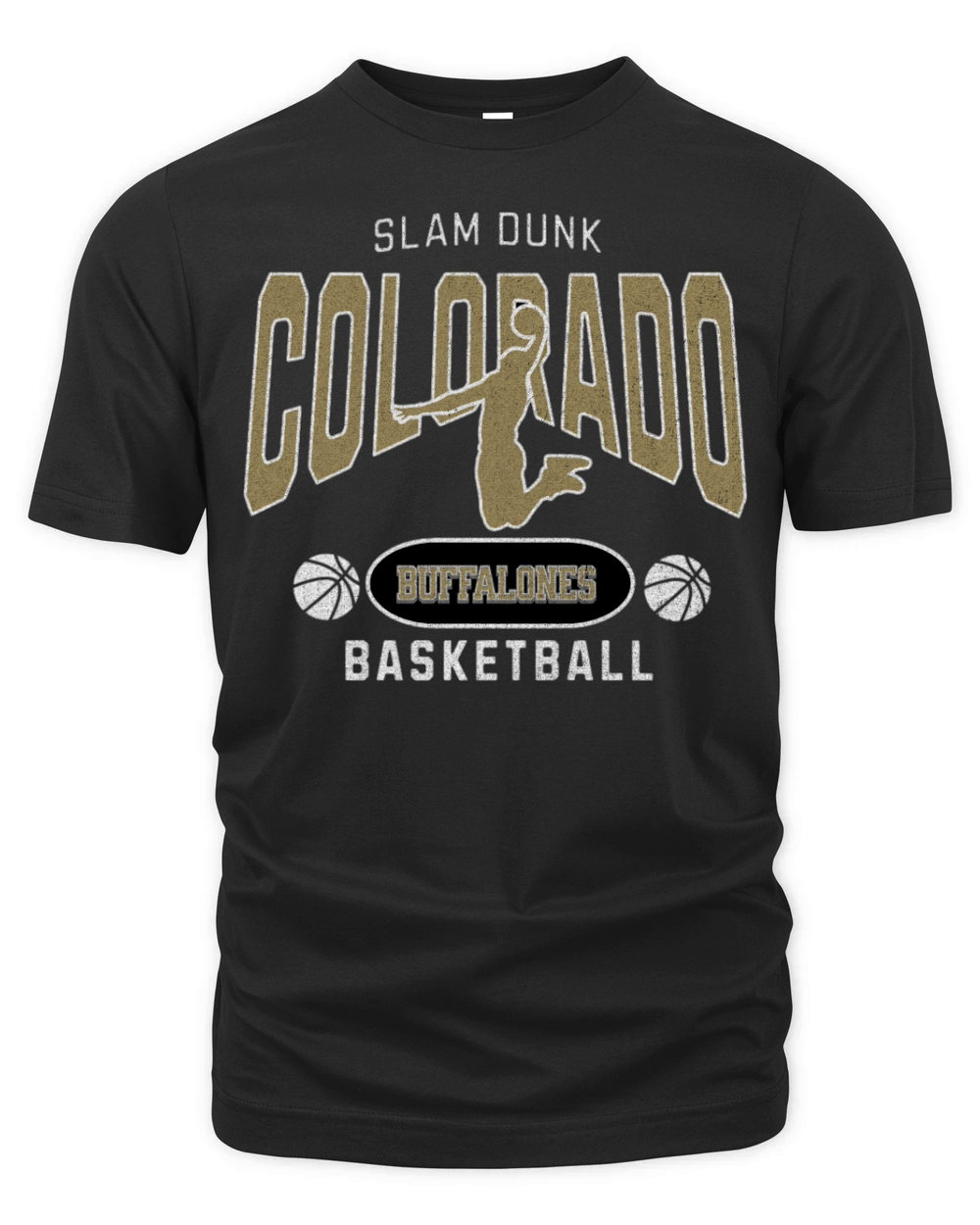 Colorado Buffaloes Slam Dunk Basketball Organic Unisex T-shirt
