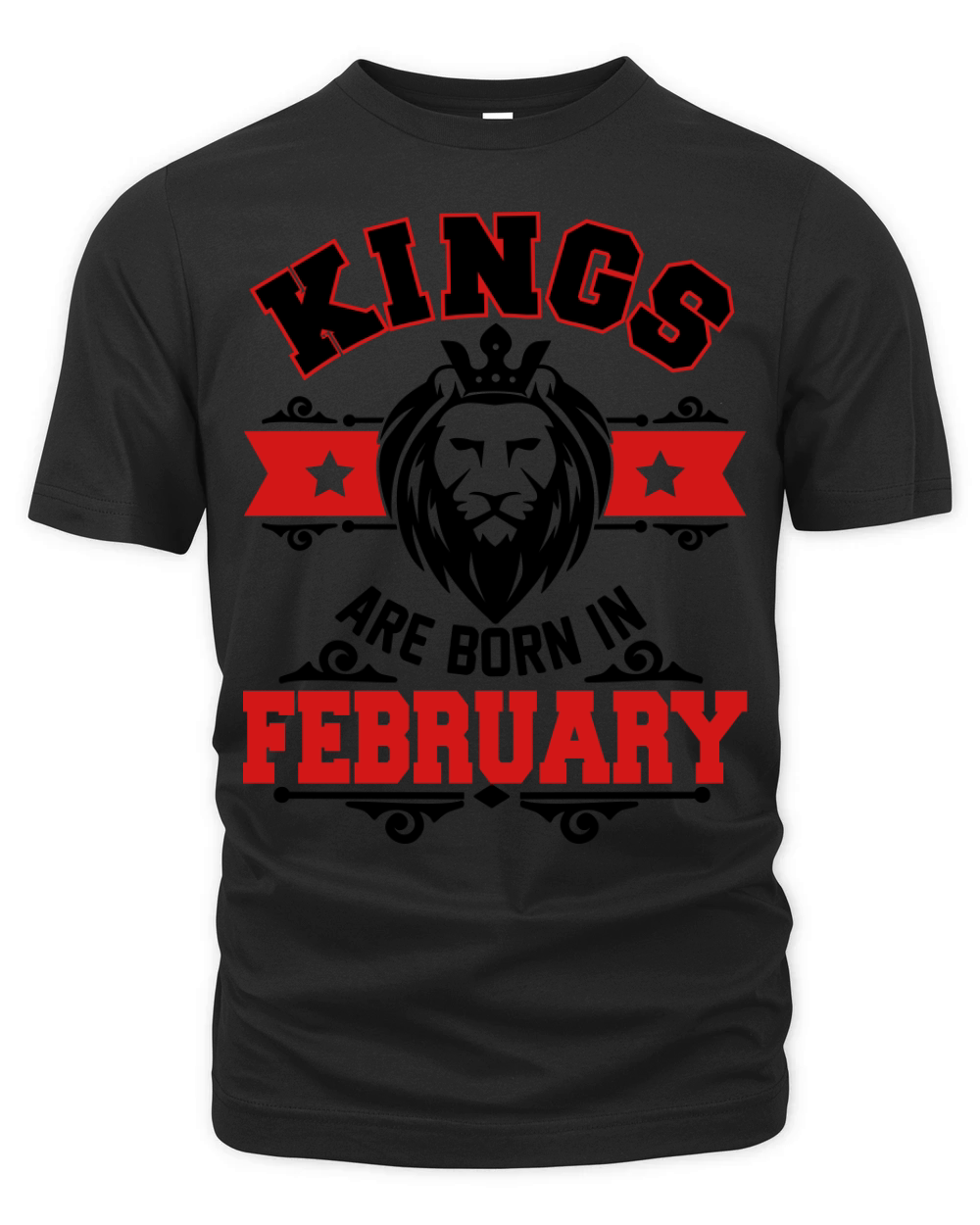 kings are born in lion february Organic Unisex T-shirt