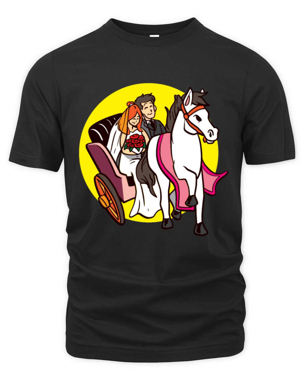 Wedding Marriage Carriage Organic Unisex T-shirt