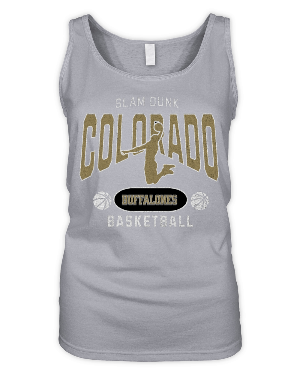 Colorado Buffaloes Slam Dunk Basketball Organic Women's Tank Top
