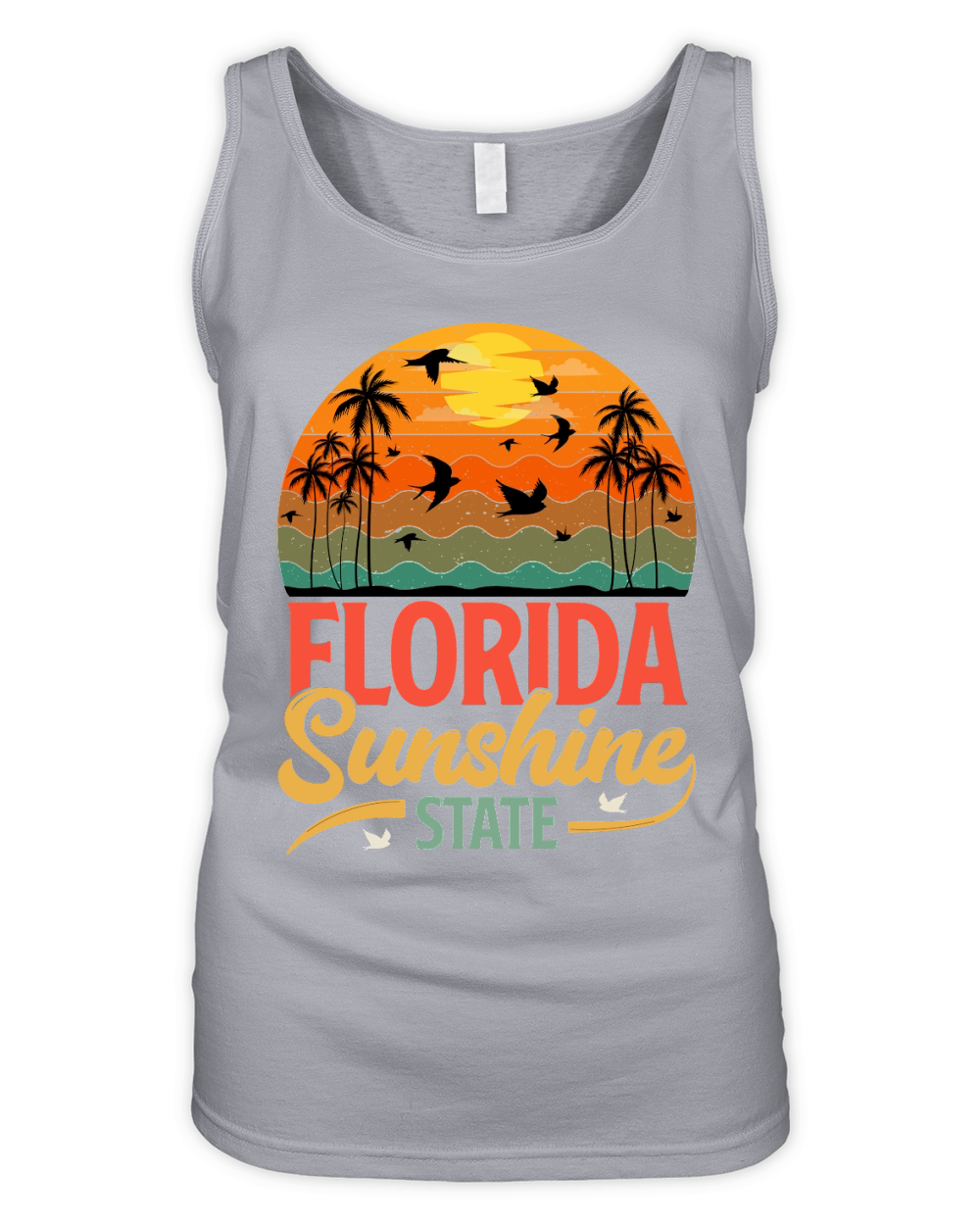 Florida Sunshine State T Shirt Design (1) Organic Women's Tank Top