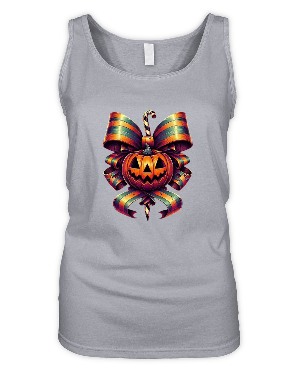 Halloween Movie Stiped Coquette Bow (1) Organic Women's Tank Top