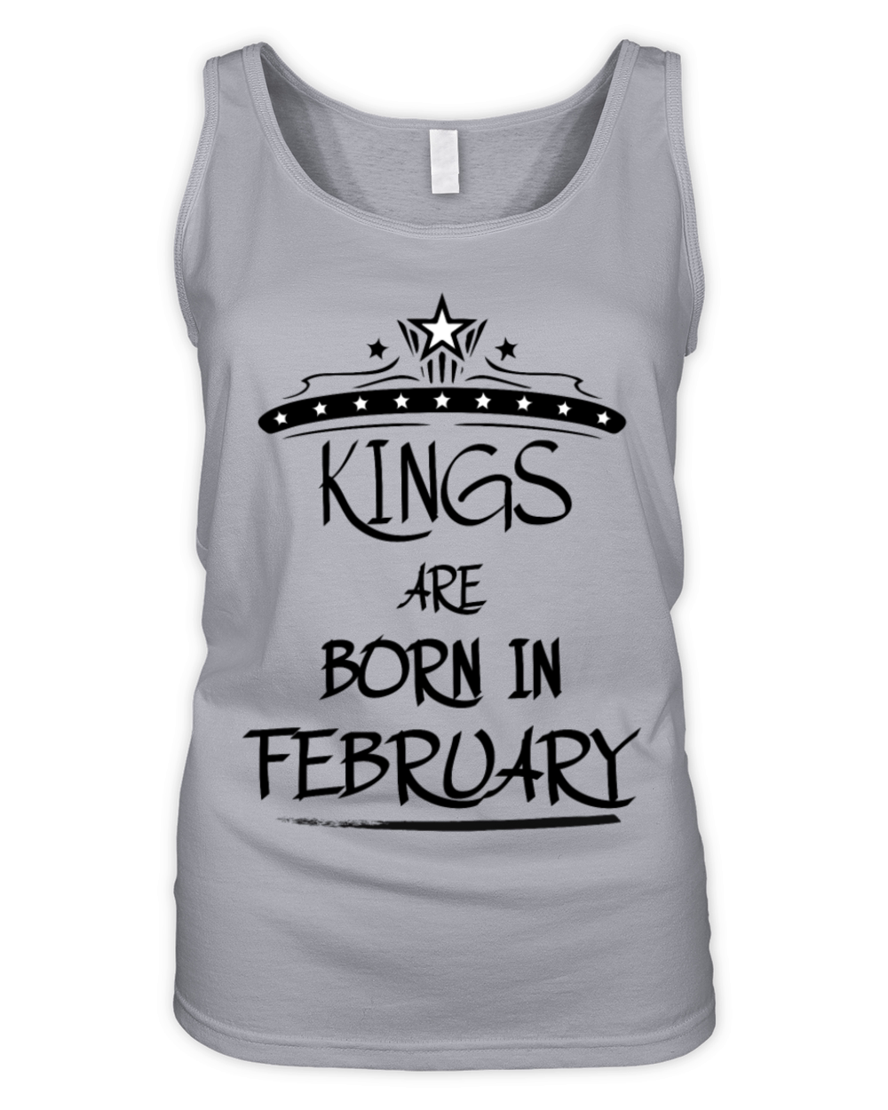 KINGS ARE BORN IN FEBRUARY Organic Women's Tank Top