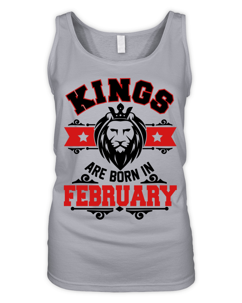 kings are born in lion february Organic Women's Tank Top